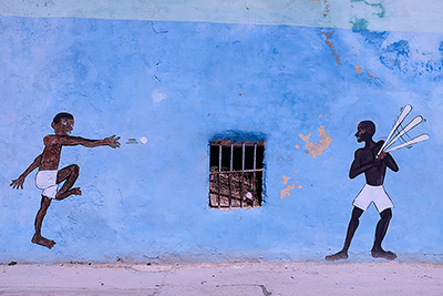 Baseball mural