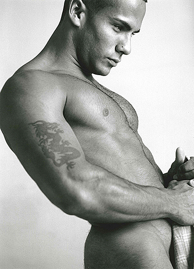 Man with dragon tattoo