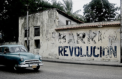 Car and Revolution mural
