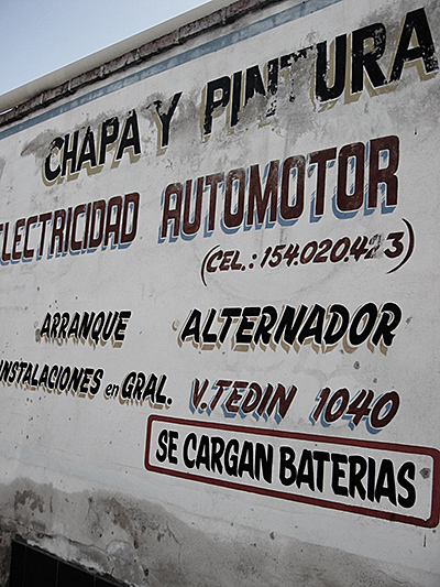 Repair shop wall